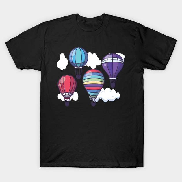 Hot Air Balloon Ride Aviation Flying T-Shirt by MooonTees